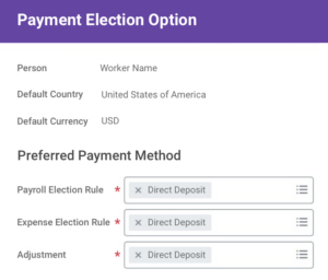 02 payment election option