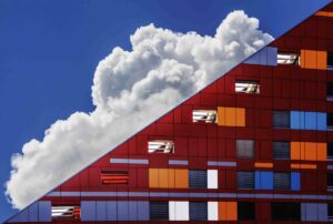 image of clouds and office building - featured image for Workday Skills cloud blog