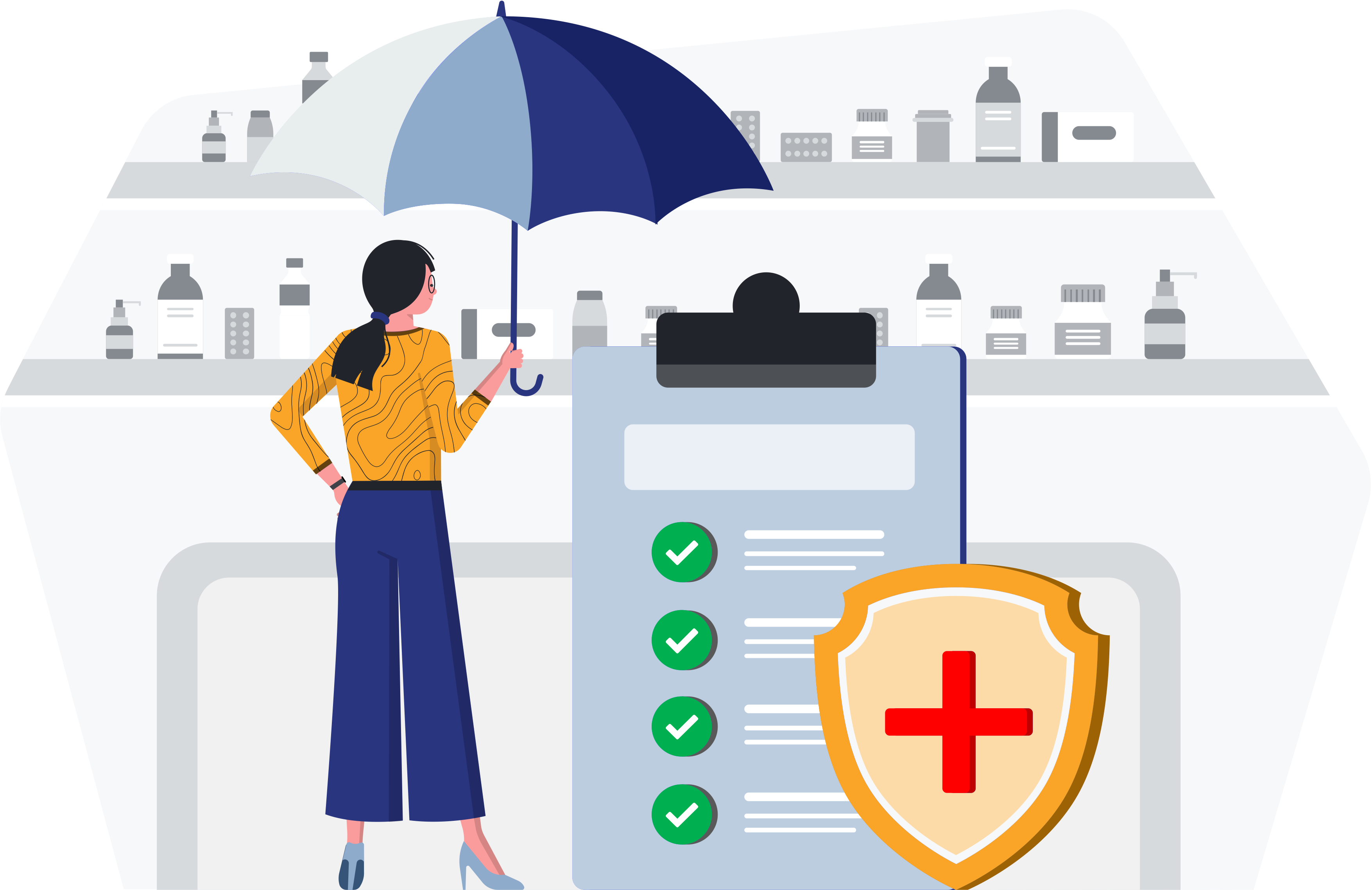clipart of woman standing in front of a clipboard with green check marks, meant to represent her OE elections