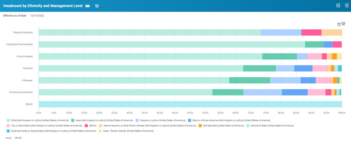 cr headcount by management level ethnicity