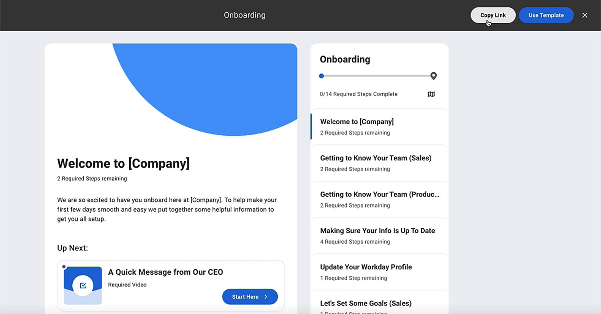 journey template onboarding delivered template